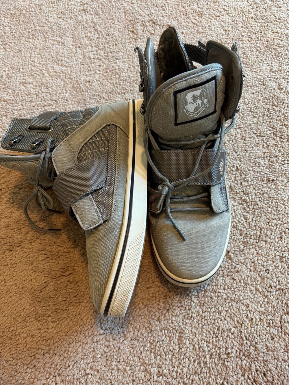 Vlado Footwear Men's Atlas II Gray High Top Shoes Sz 10